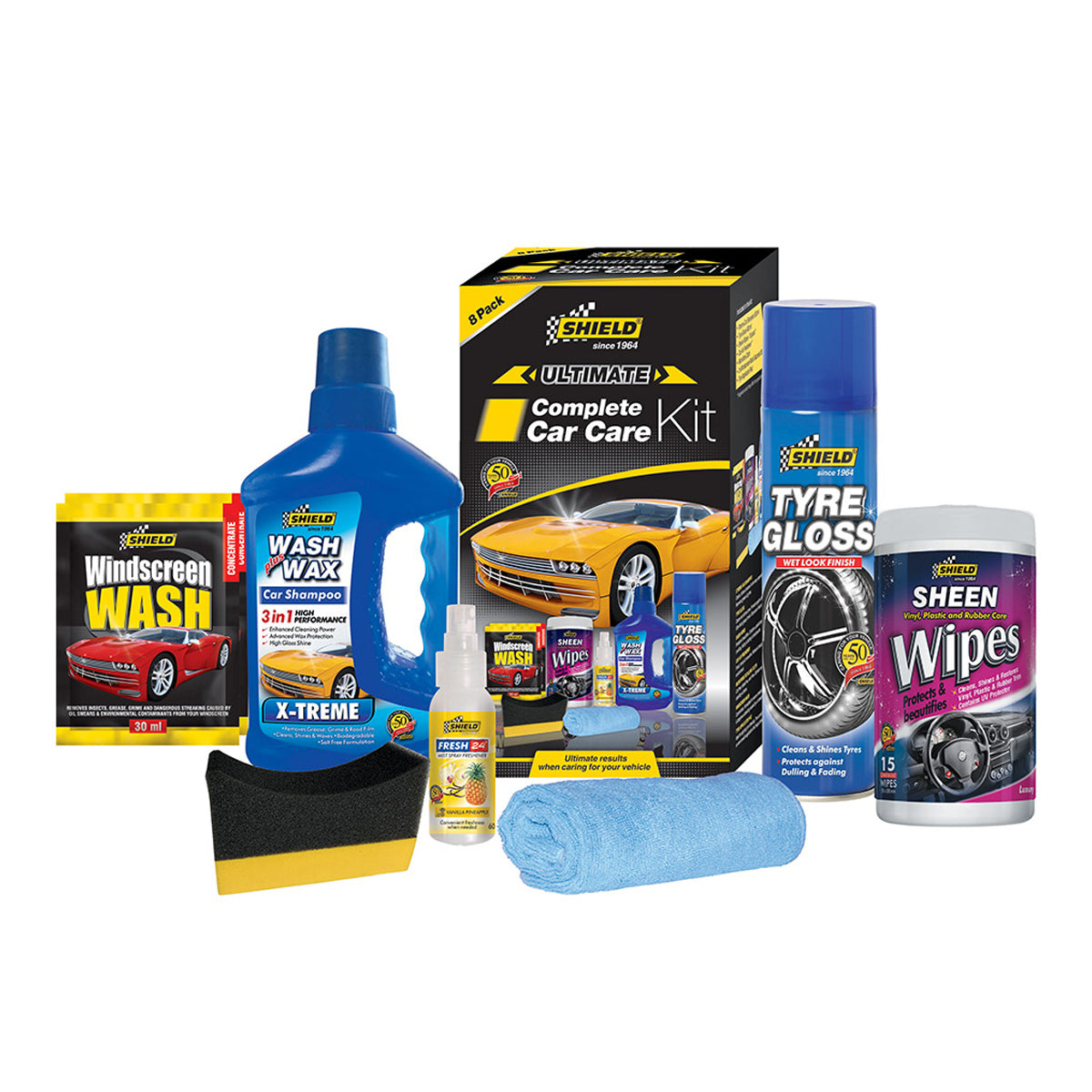 Shield Complete Car Care Kit 8 Pce