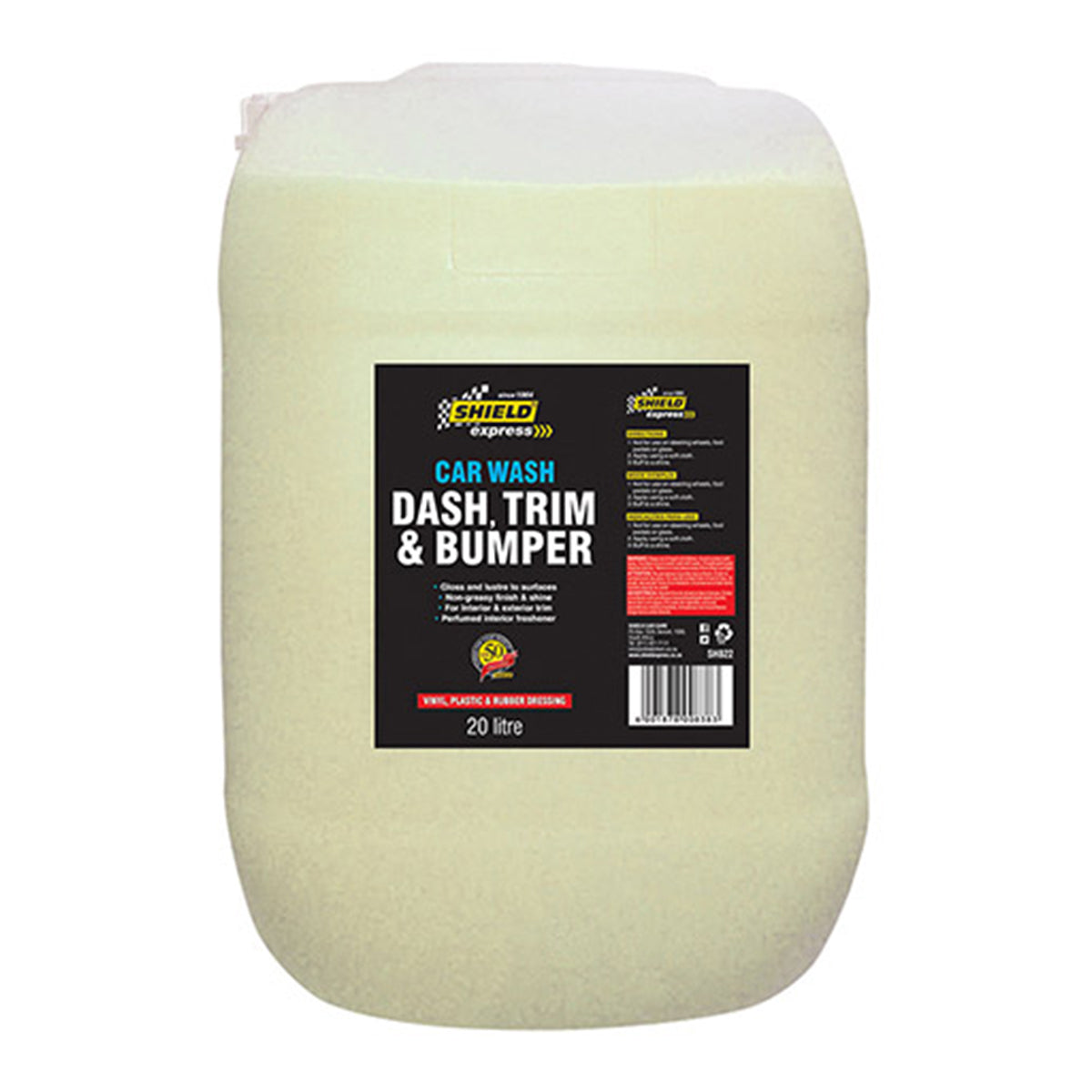 Shield Express Car Wash Dash Trim & Bumper Dressing 20 L