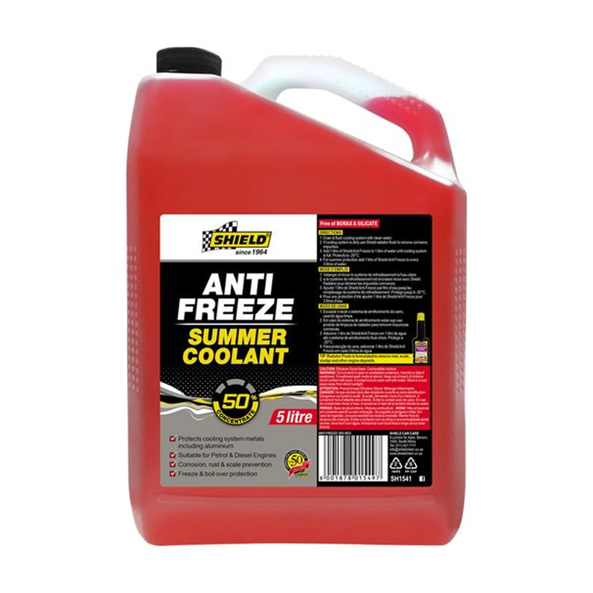 Shield Anti Freeze Summer Cooolant 50% Red 5 L