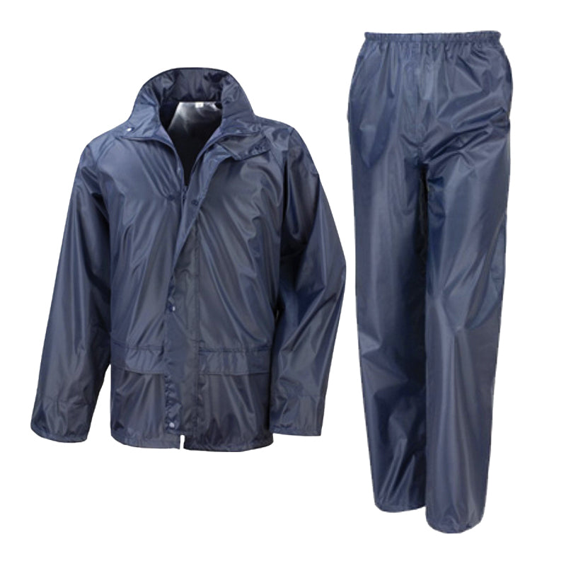 Skudo Elite Rainsuit Rubberised Navy Medium