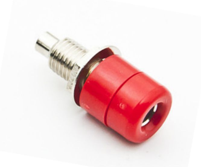 Banana Socket 4mm Light Red Solder Tl=21mm Rc11 Rd