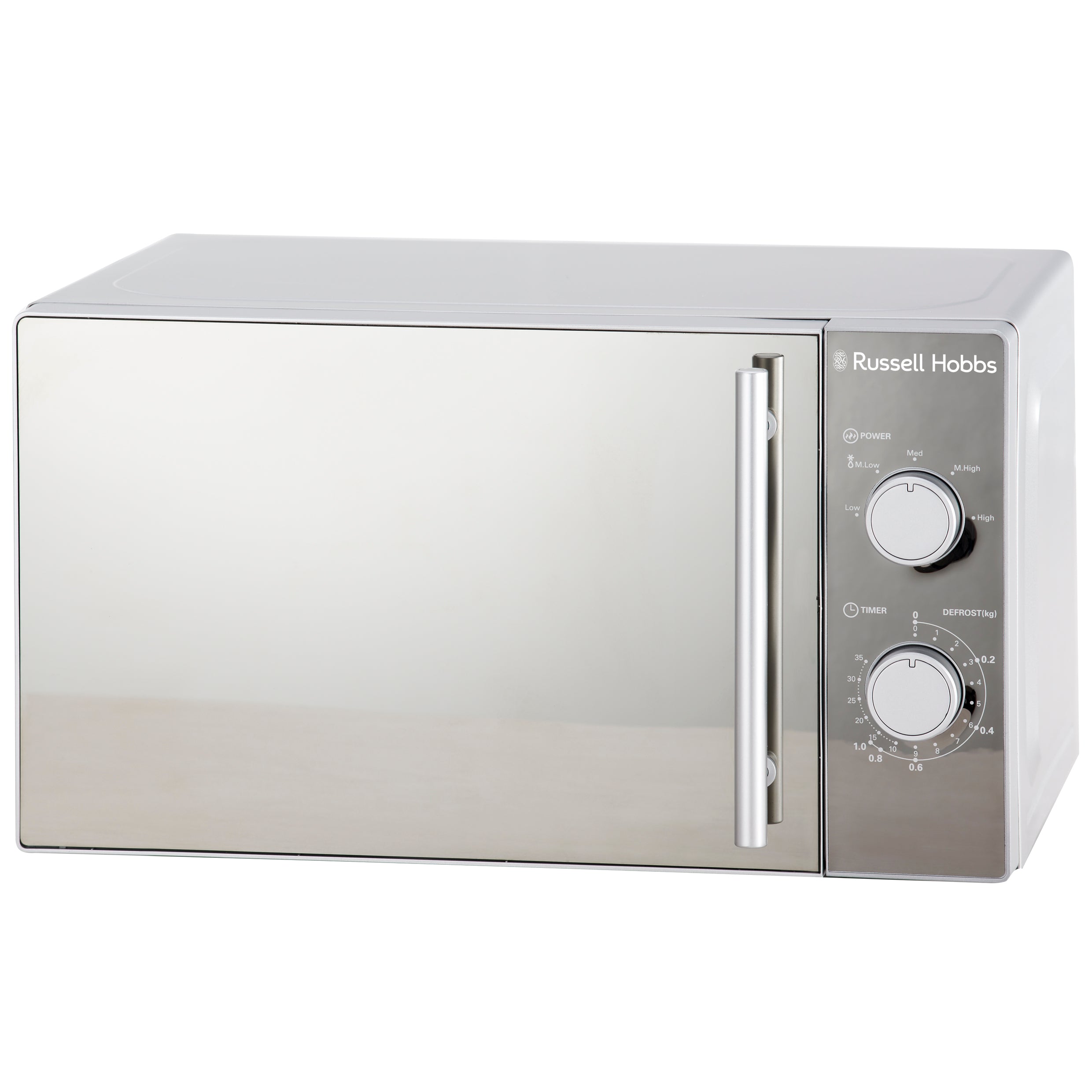 Rhma20L Russell Hobbs 20L Manual Microwave Silver Mirror Finish