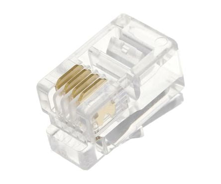 Rj9 Plug Modular 4 Way 4 Pole For Flat Cable X98044