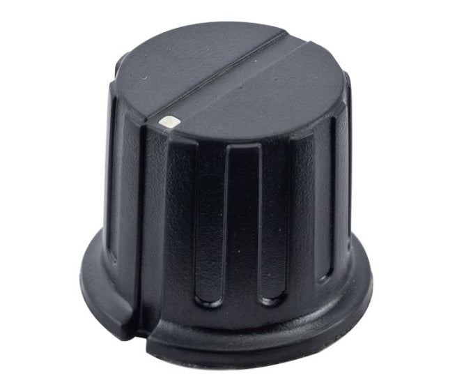 Knob Pla Blk Scr Dot 24x20x6.4 S8877 Bk