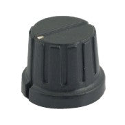 Knob Pla Blk Scr Dot 13x15x6.4 S8879 Bk