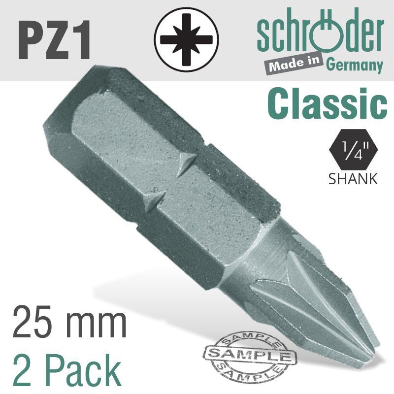 Pozi.No.1 X25 Mm Classic Bit 2 Cd