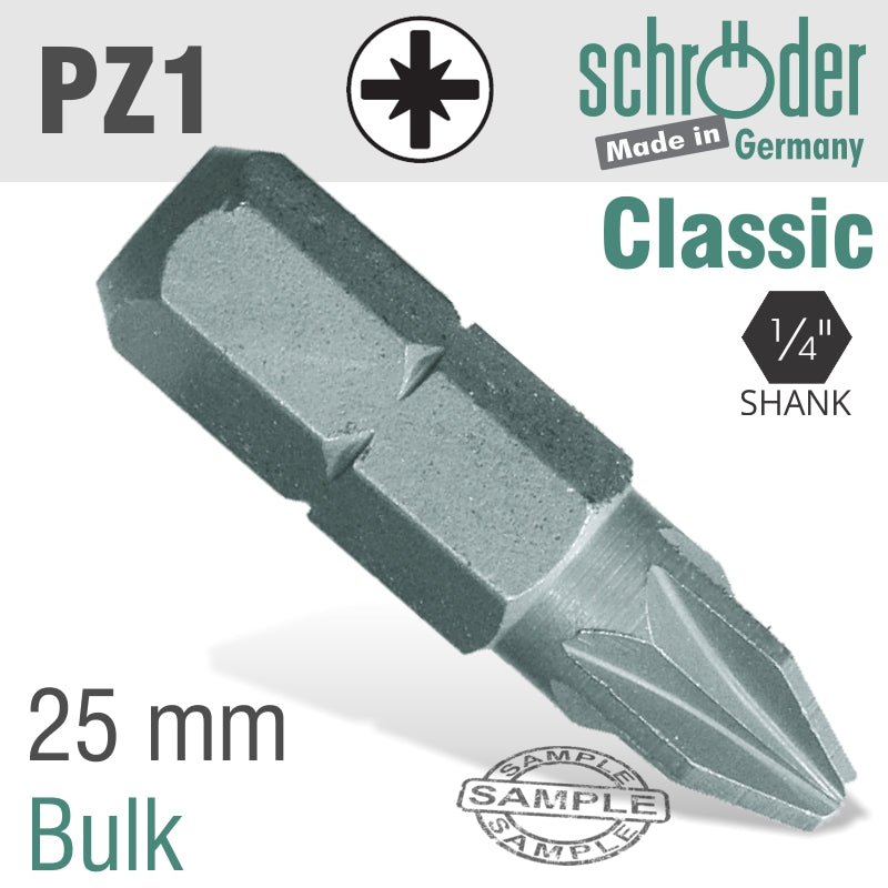 Pozi.No.1 X25 Mm Classic Bit Bulk