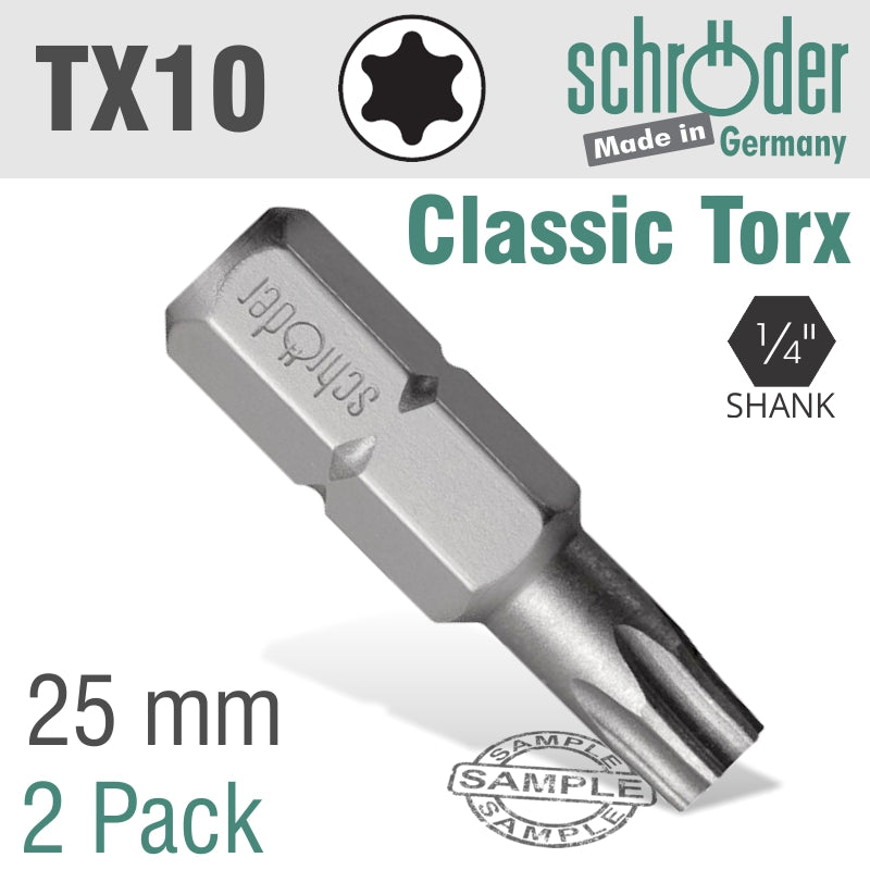 Torx Tx10 Classic Bit 25 Mm 2 Cd