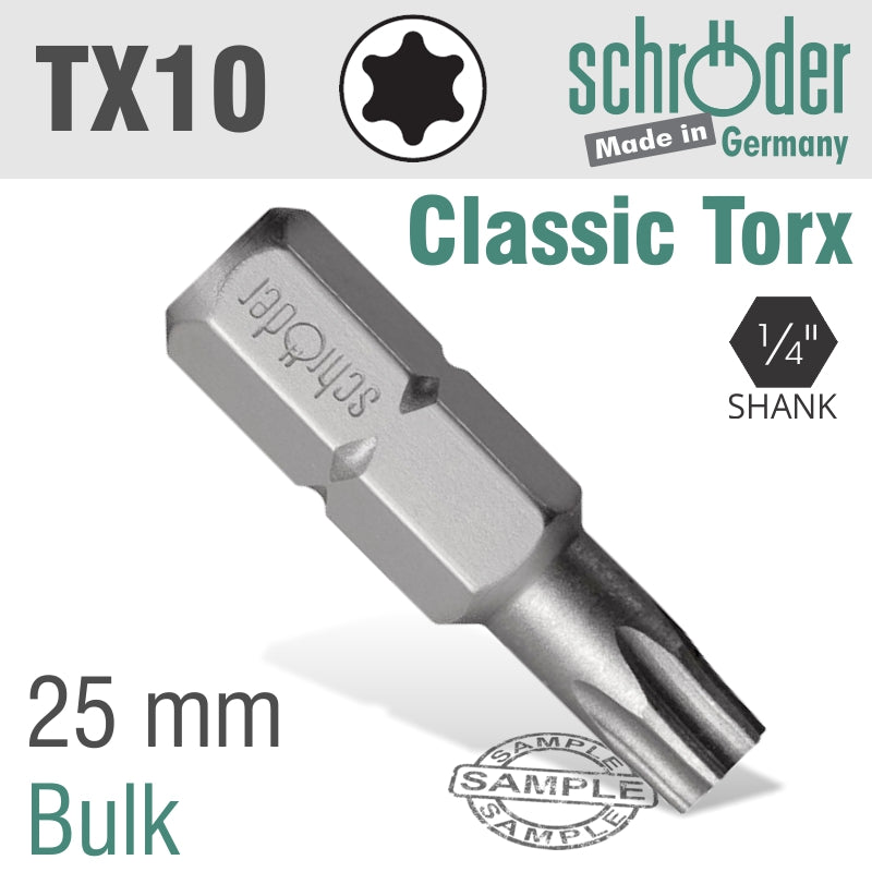 Torx Tx 10 Classic Bit 25 Mm