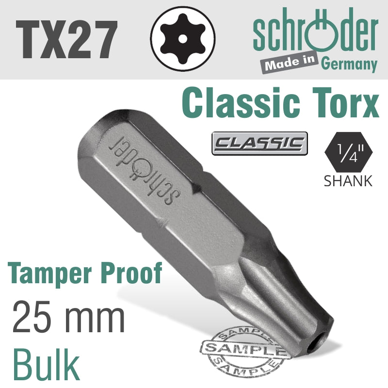 Torx Tamper Resist T27 25 Mm