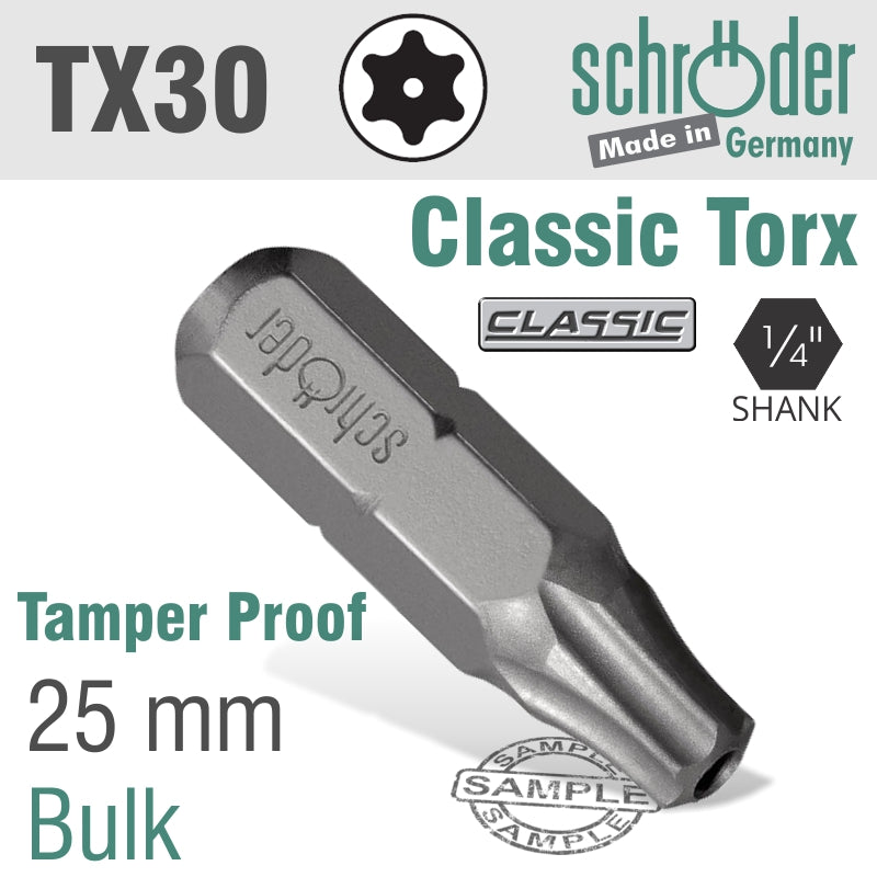 Torx Tamper Resist T30 25 Mm