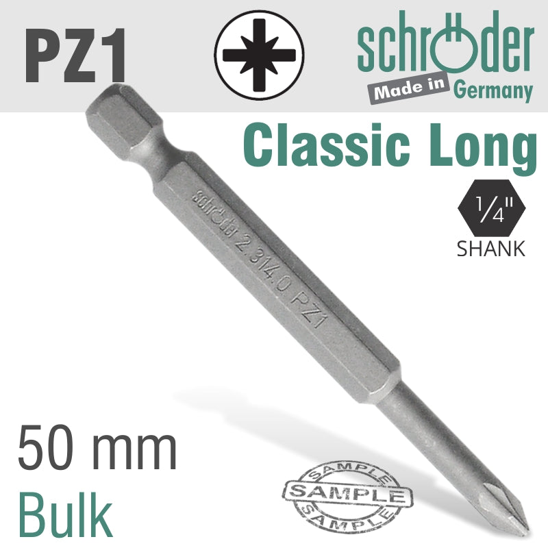 Pozi No.1 X 50 Mm Classic Power Bit