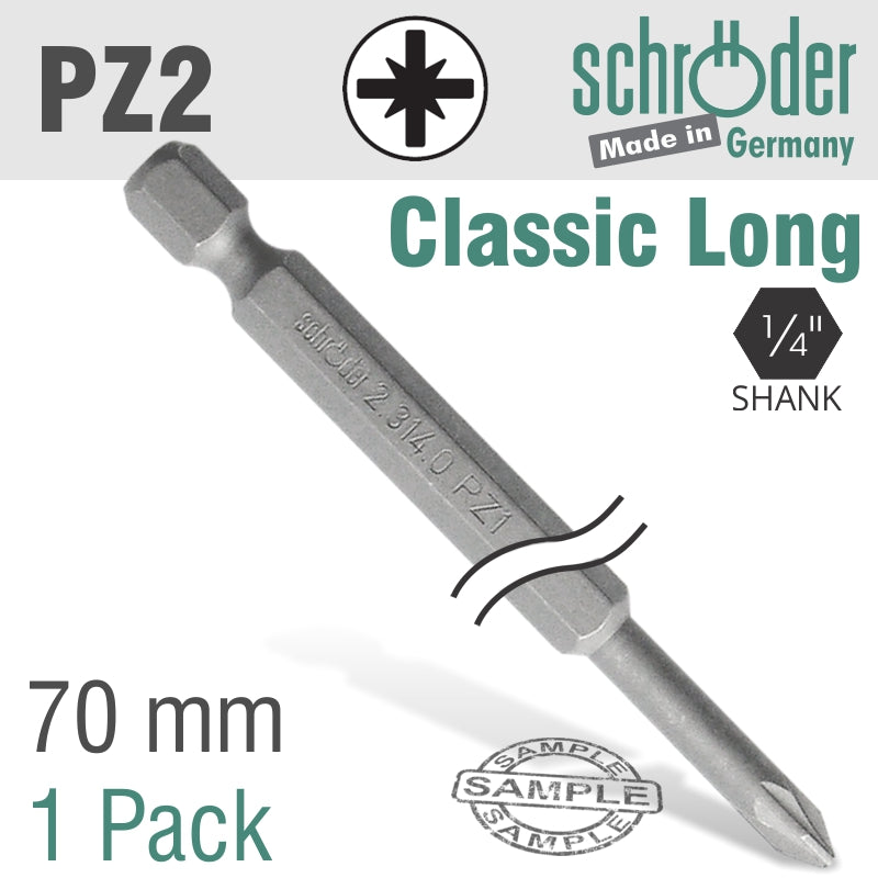 Pozi.No.2 70 Mm Power Bit 1 Cd