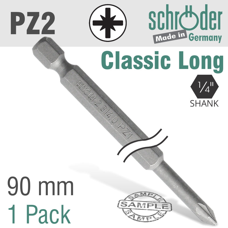 Pozi.No.2 90 Mm Power Bit 1 Cd