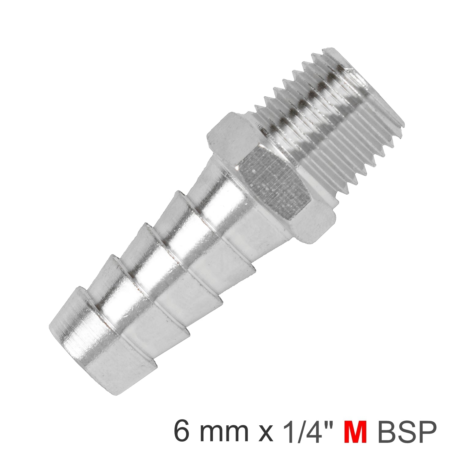 Hosetail 1/4'm X 6 Mm Bulk