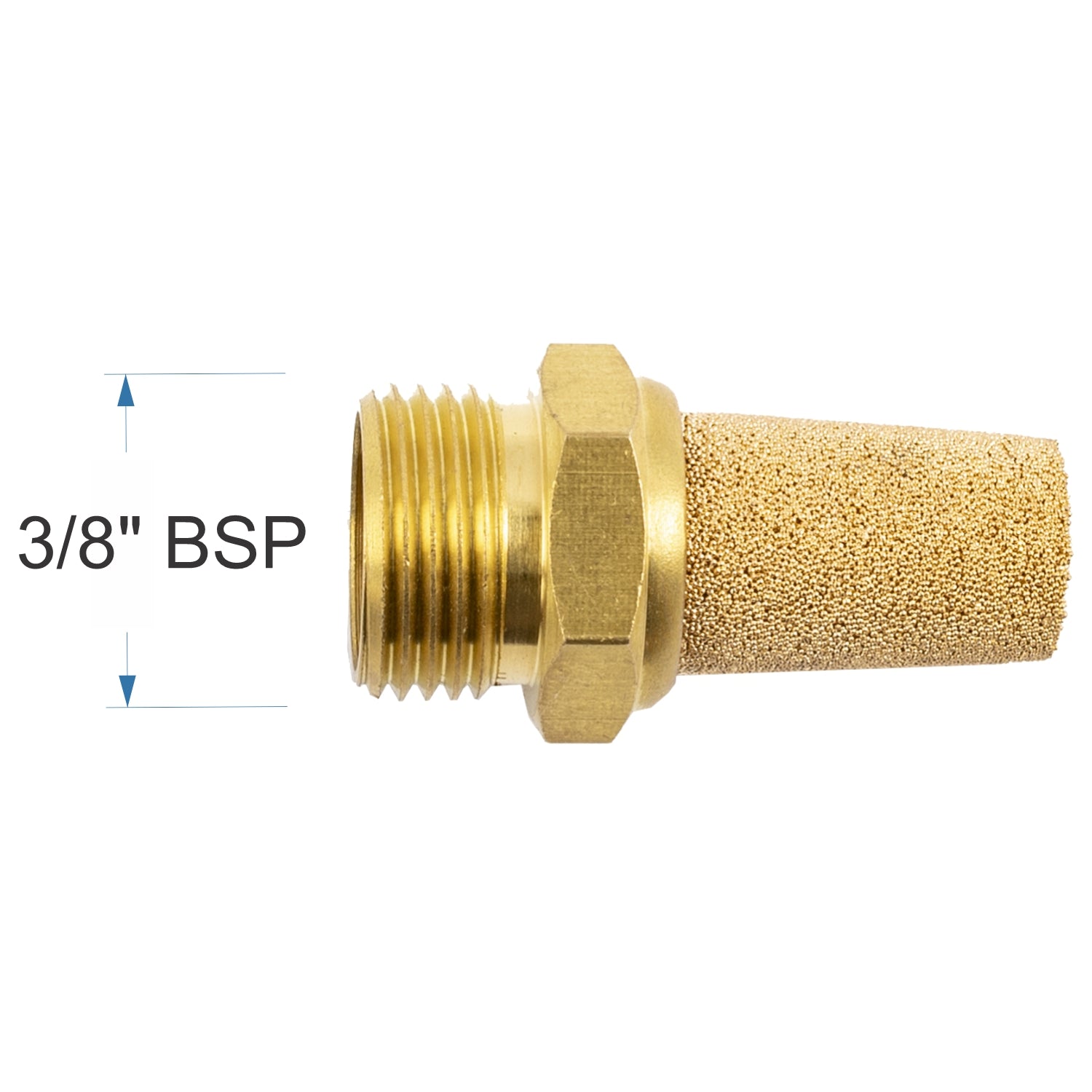 Muffler Brass Conical 3/8' Male