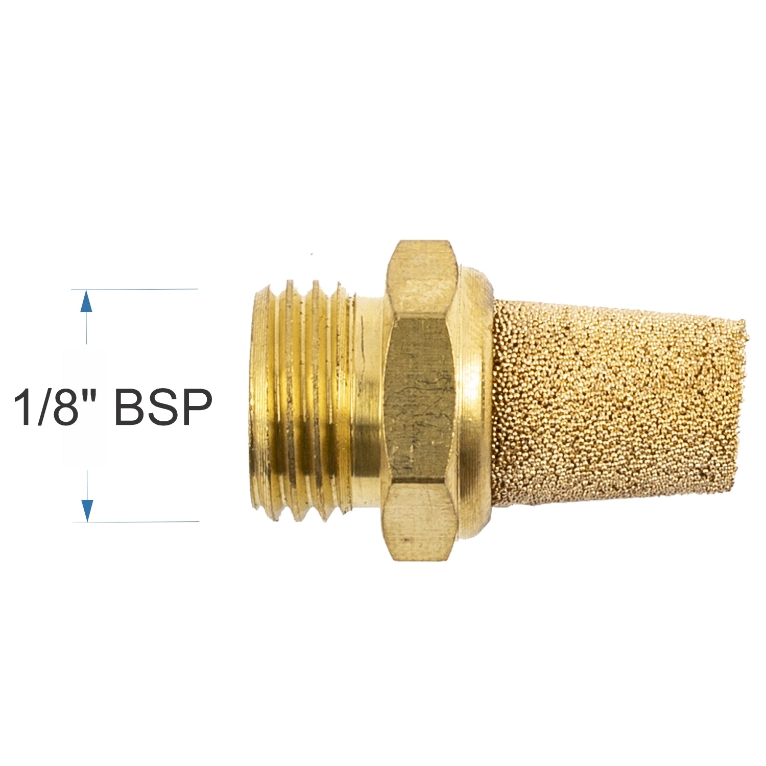 Muffler Brass Conical 1/8' Male