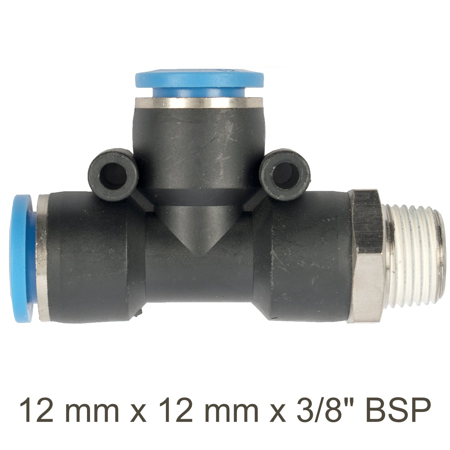 Pu Hose Fitting Tee 12 Mm X 12 Mm X 3/8'm