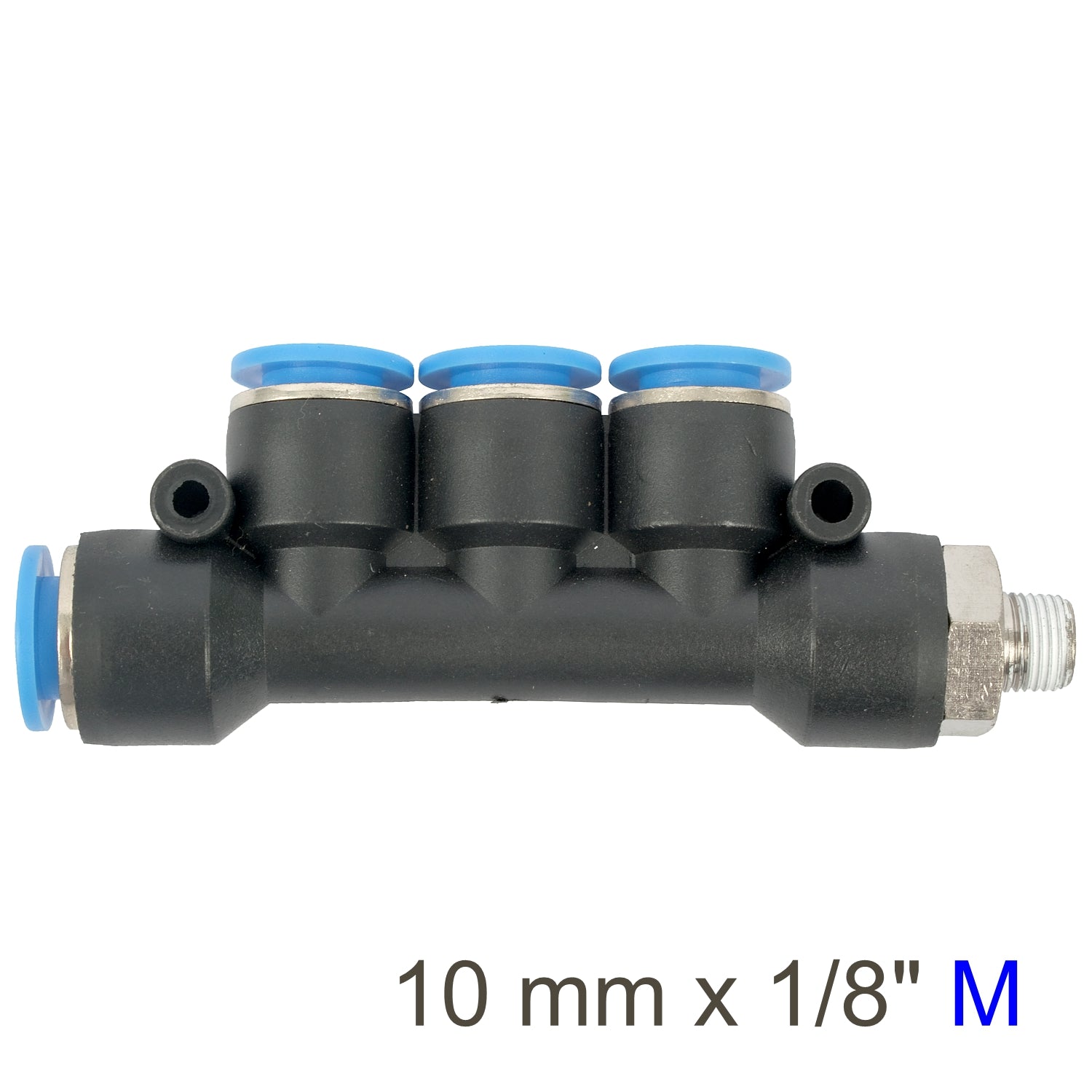 Pu Hose Fitting Manifold 4 X 10 Mm Port X 1/8'm