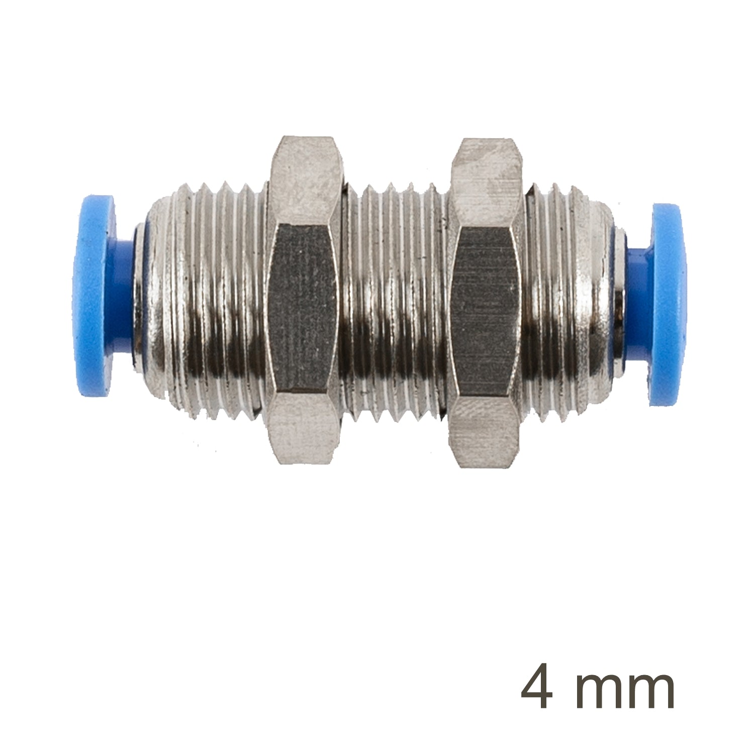 Metal Bulkhead Str. Connector 4 Mm