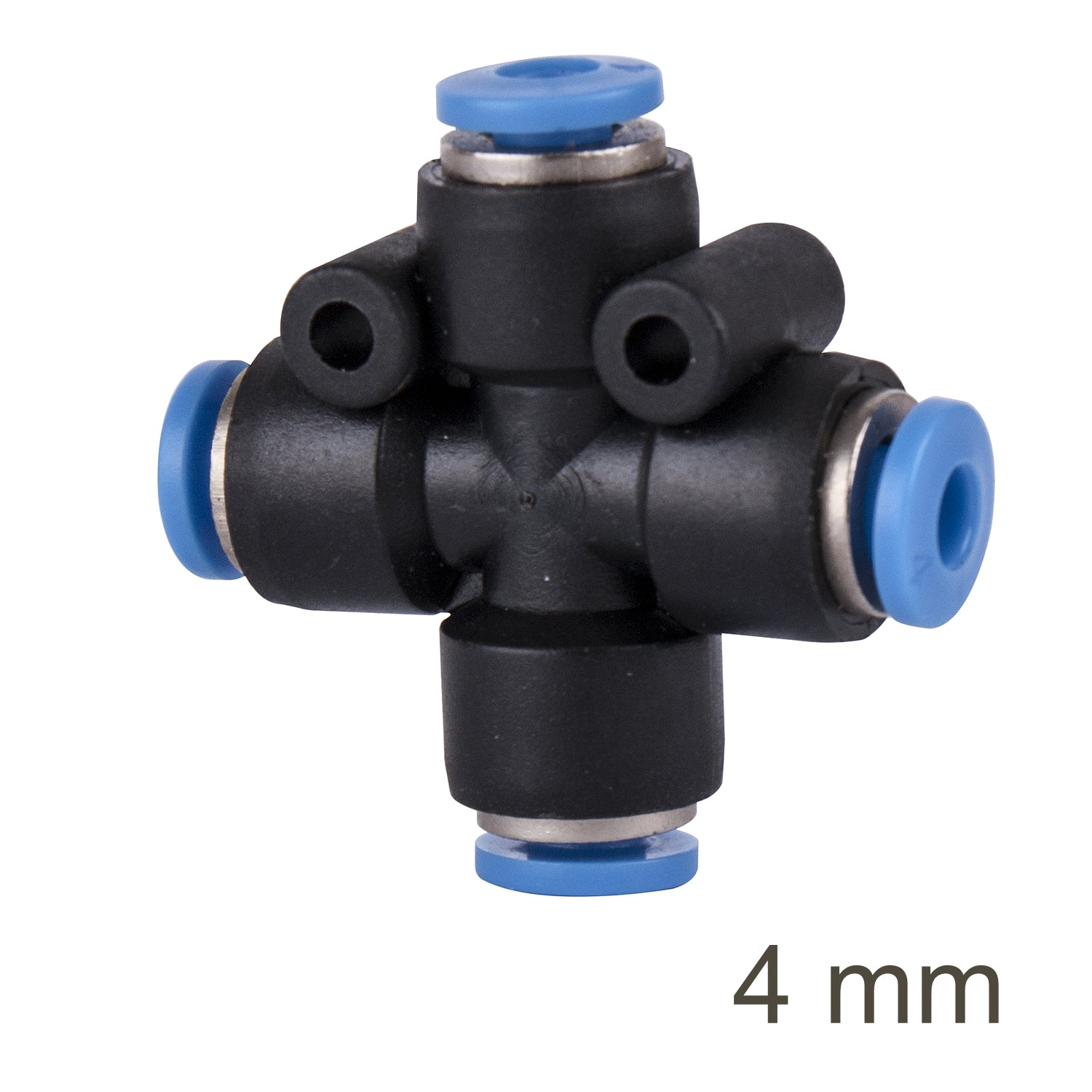 Pu Hose Fitting 4 Way Connector 4 Mm