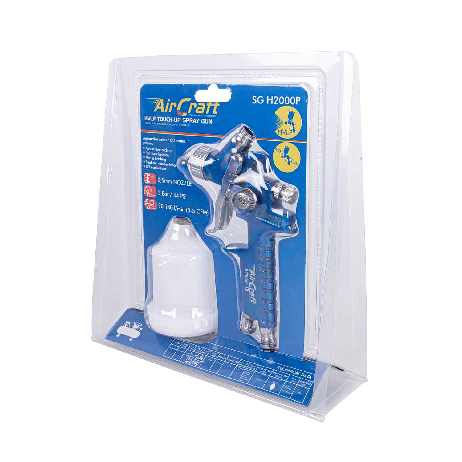 Spray Gun Touch Up 0.5 Mm Nozzle Blister Pack