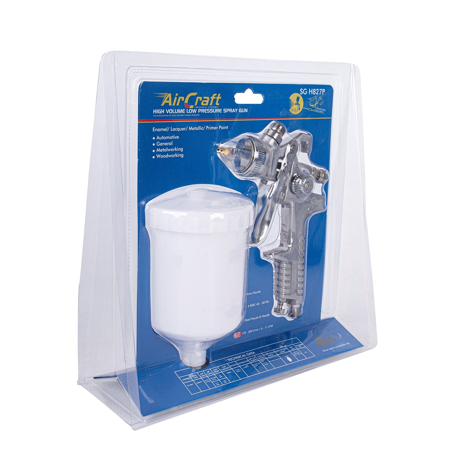 Spray Gun Hvlp 1.4 Mm Nozzle Plastic Cup Blister Pack