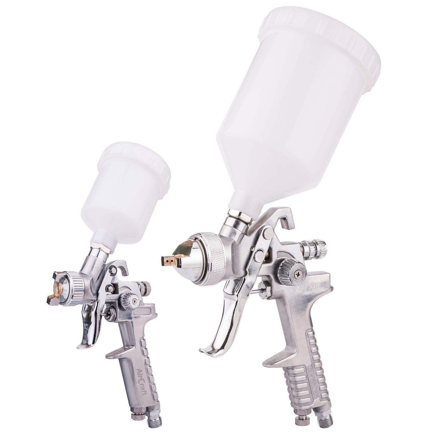 Spray Gun Kit Sg H827 & Sg H2000 Combo With Polished Body Hvlp