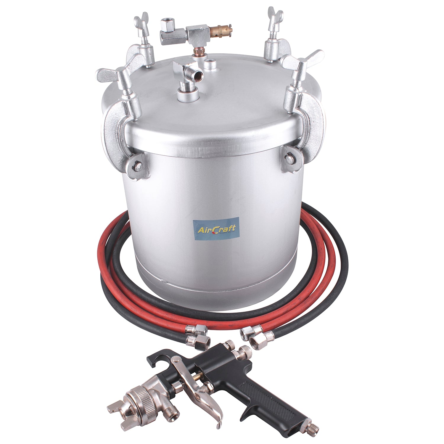 10 L Paint Pot With 2 M Hose And Gun 1.8 Mm No Cup