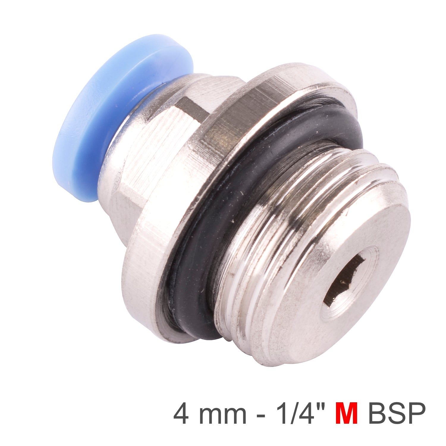 Pu Fitting Str. Stud W/O Ring 4 Mm 1/4' M