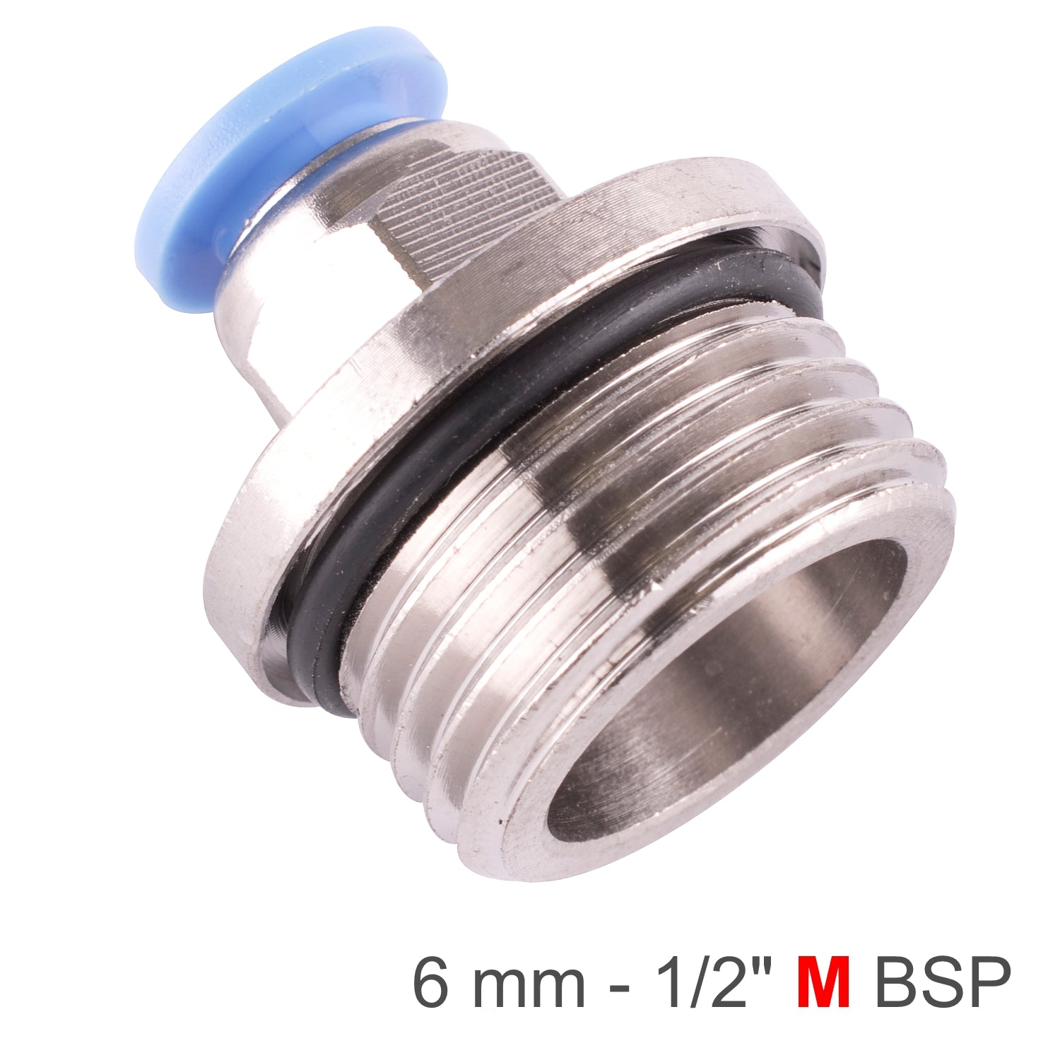 Pu Fitting Str. Stud W/O Ring 6 Mm 1/2' M