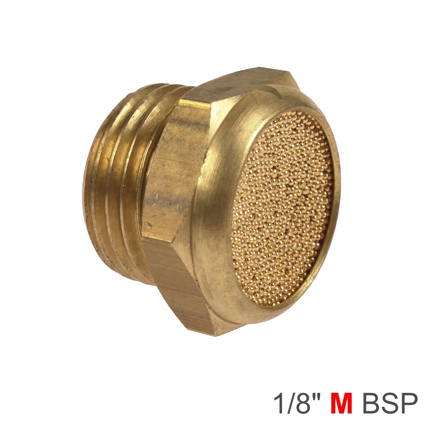 Muffler Brass Flat 1/8' Male