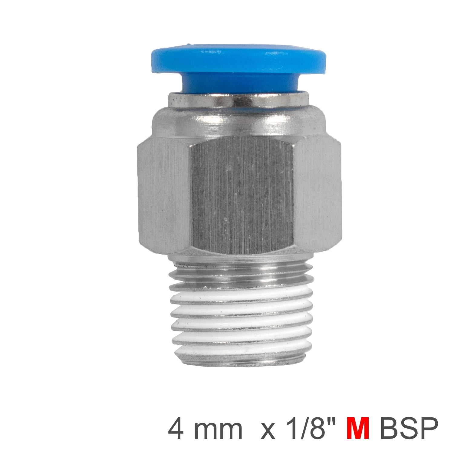 Pu Hose Fitting Straight Stud 4 Mm 1/8 M