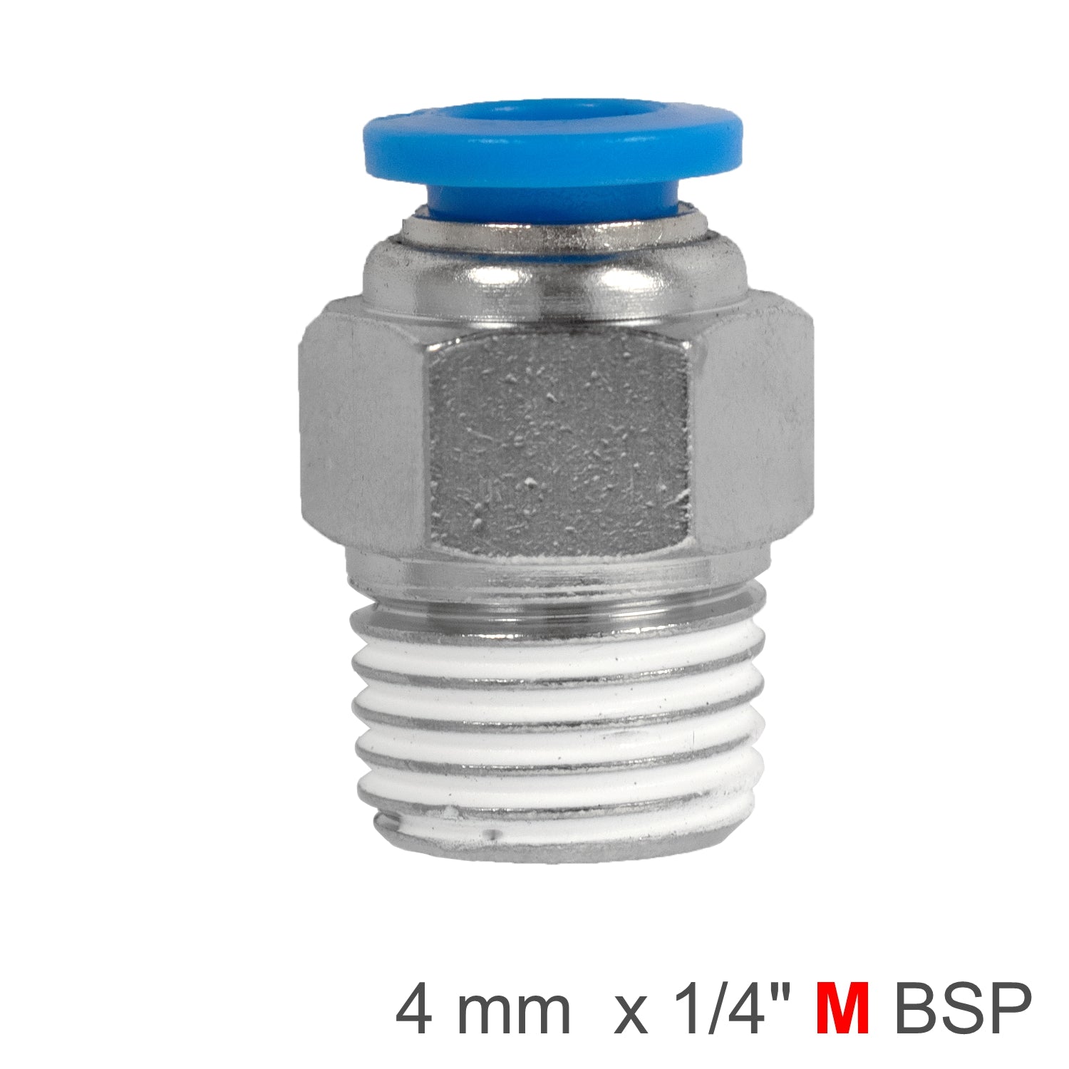 Pu Hose Fitting Straight Stud 4 Mm 1/4 M