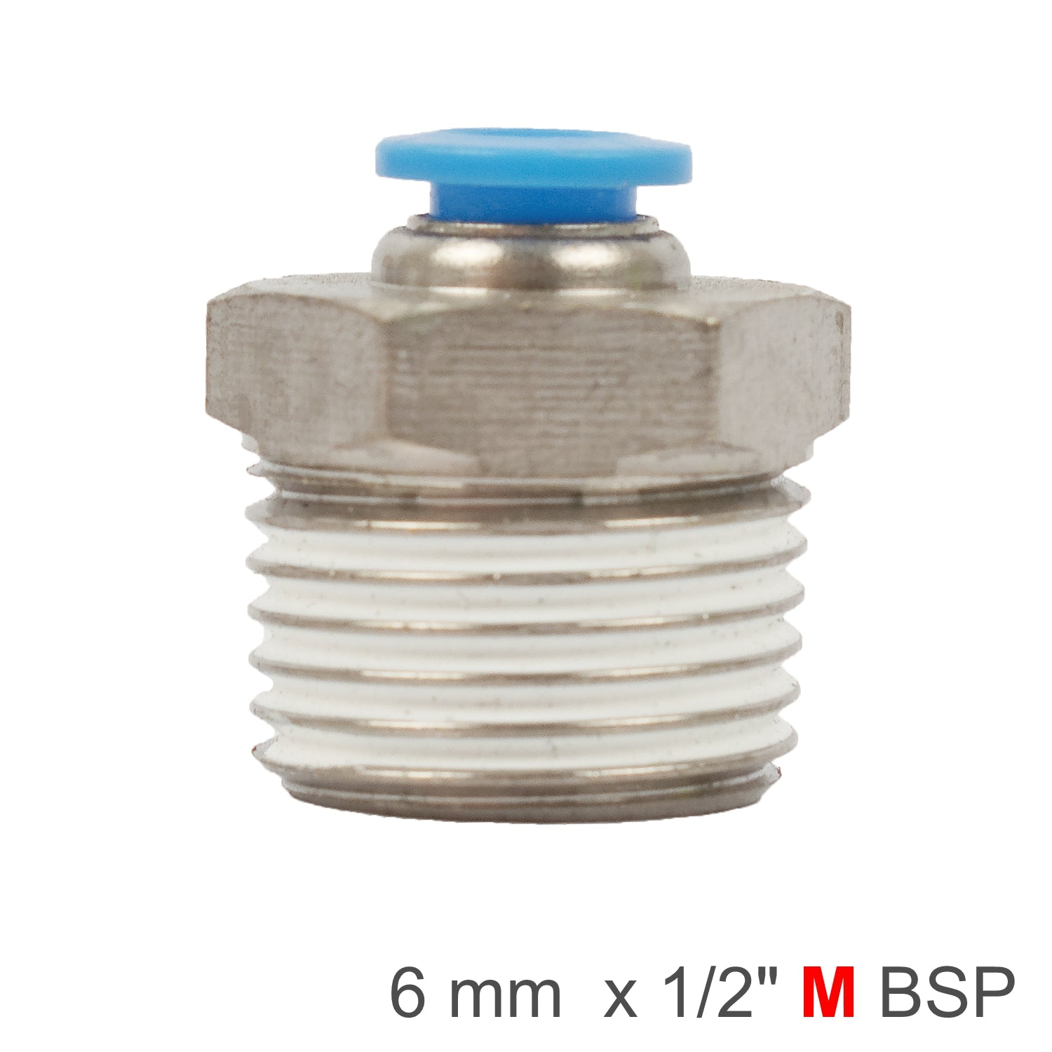 Pu Hose Fitting Straight Stud 6 Mm 1/2 M