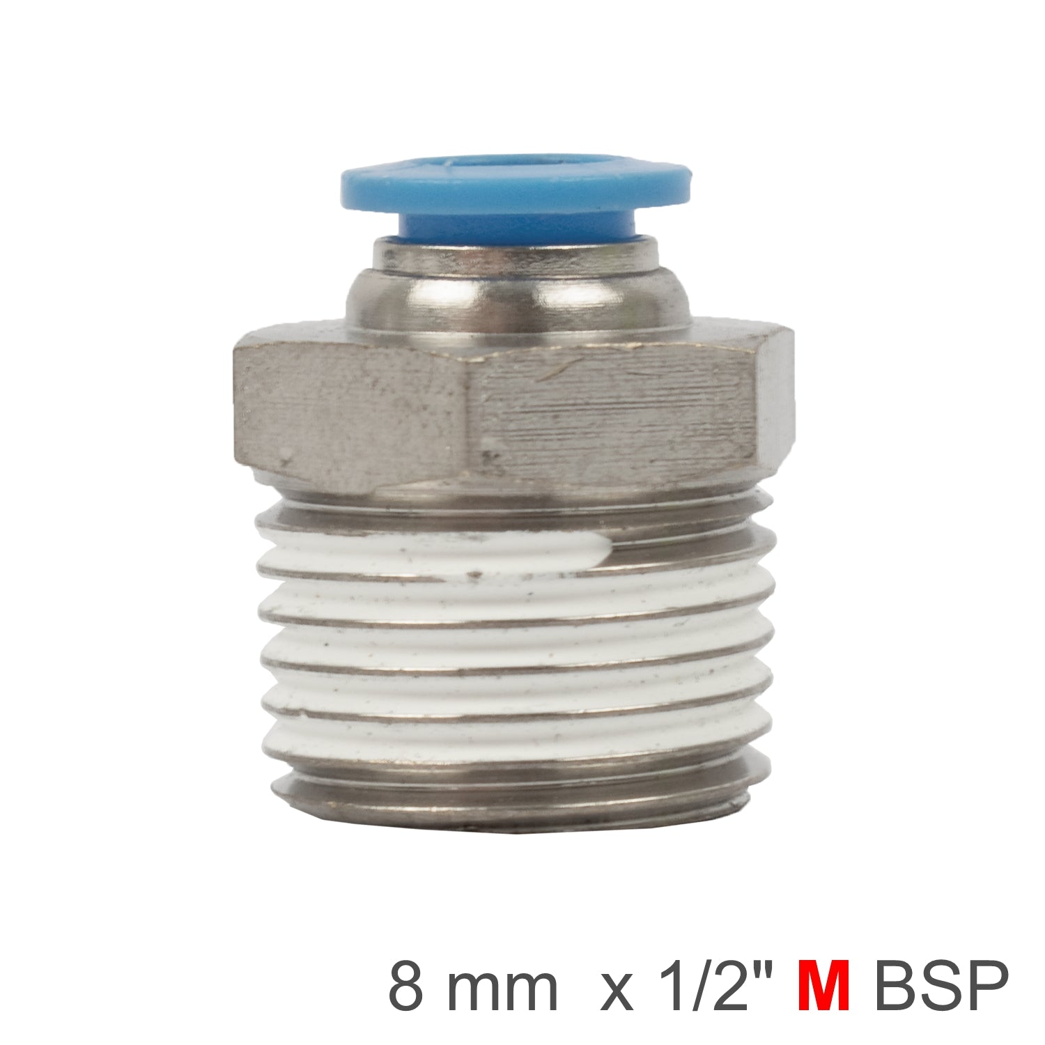 Pu Hose Fitting Straight Stud 8 Mm 1/2 M