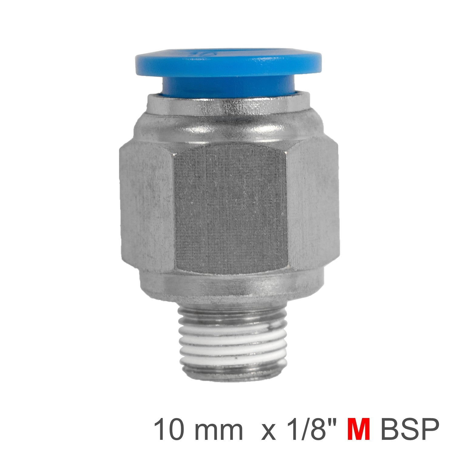 Pu Hose Fitting Straight Stud10 Mm 1/8 M