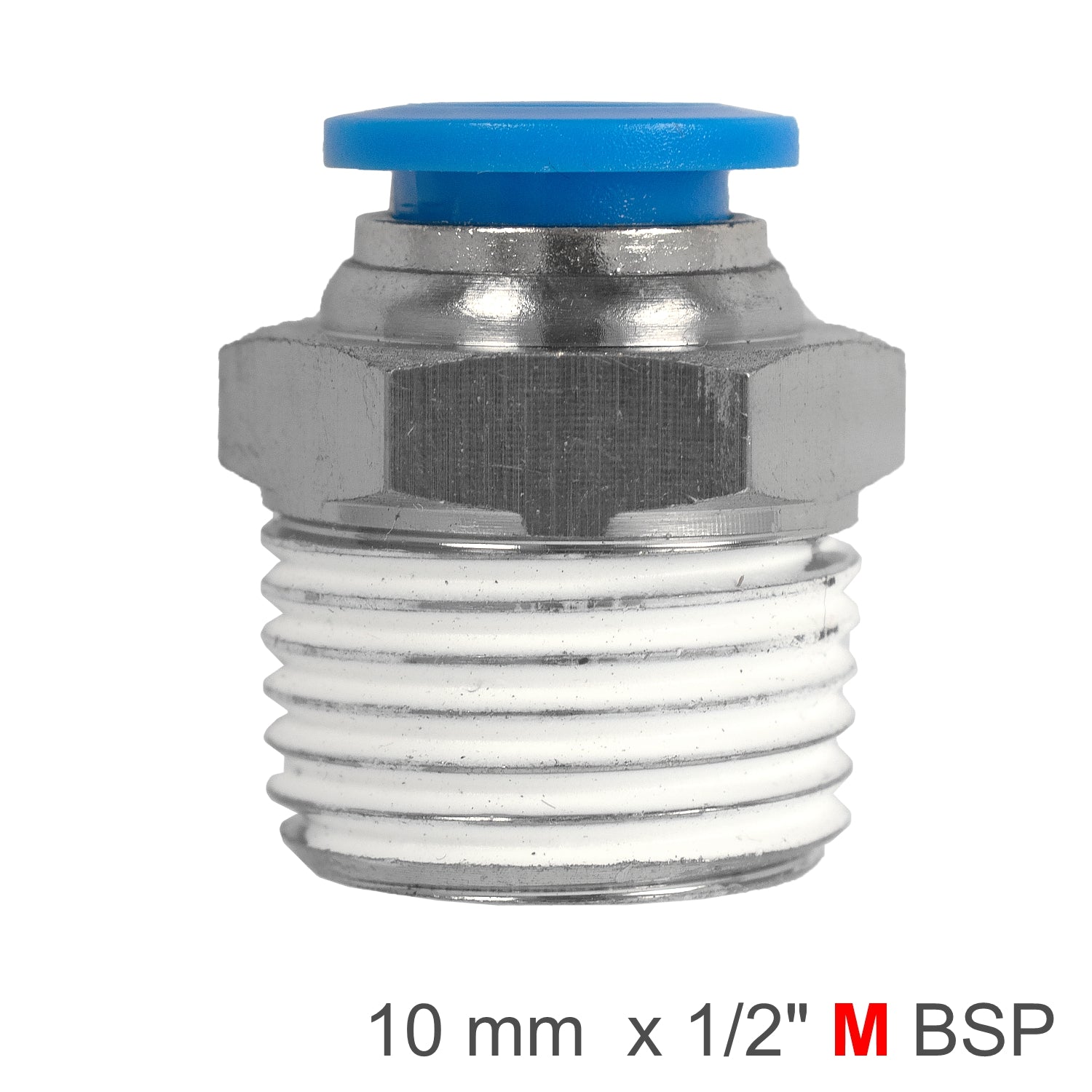 Pu Hose Fitting Straight Stud 10 Mm 1/2 M