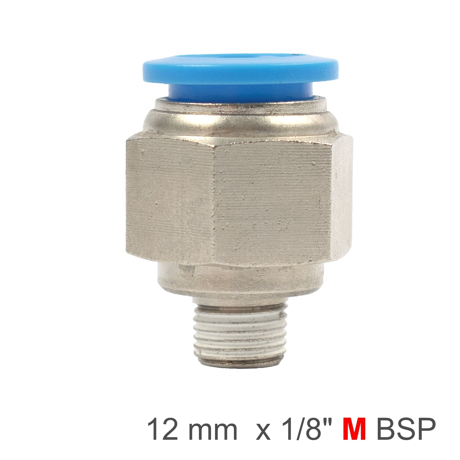 Pu Hose Fitting Straight Stud 12 Mm 1/8 M