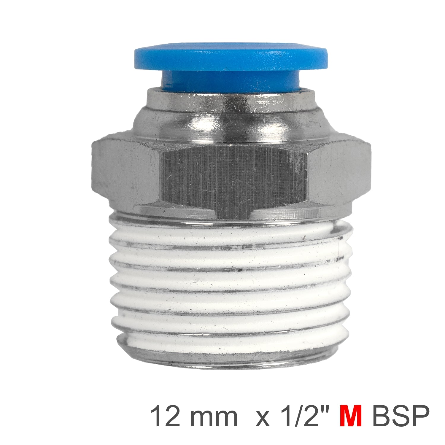 Pu Hose Fitting Straight Stud 12 Mm 1/2 M