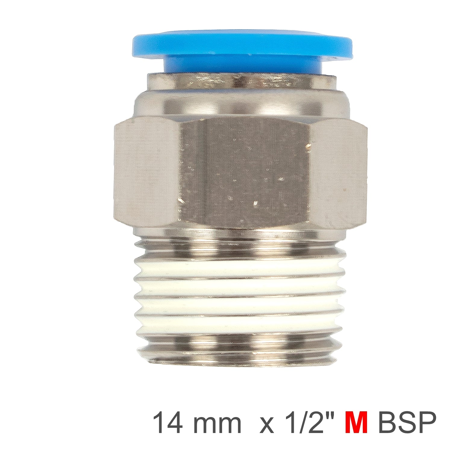 Pu Hose Fitting Straight Stud 14 Mm 1/2 M