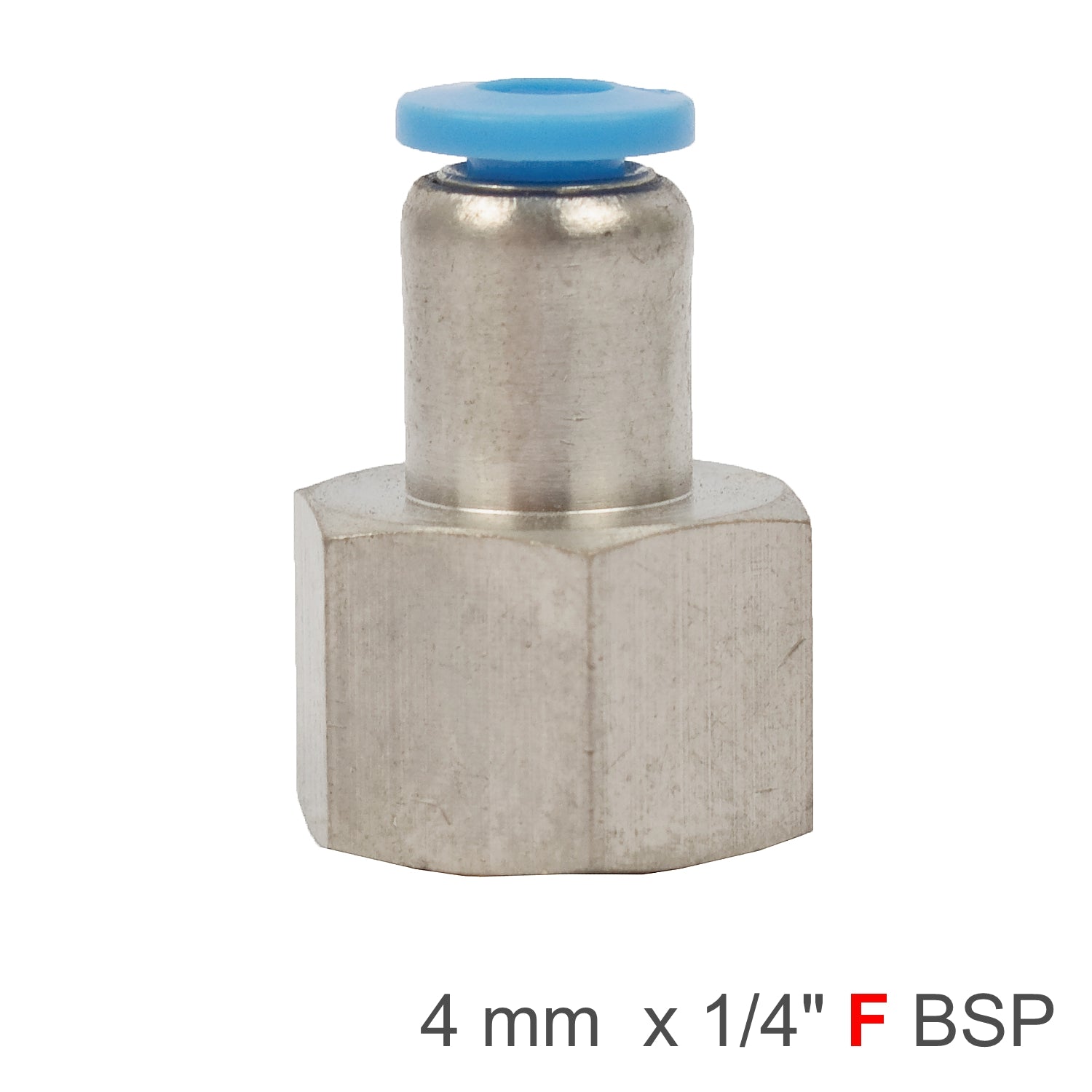 Pu Hose Fitting Straight Stud 4 Mm 1/4 F