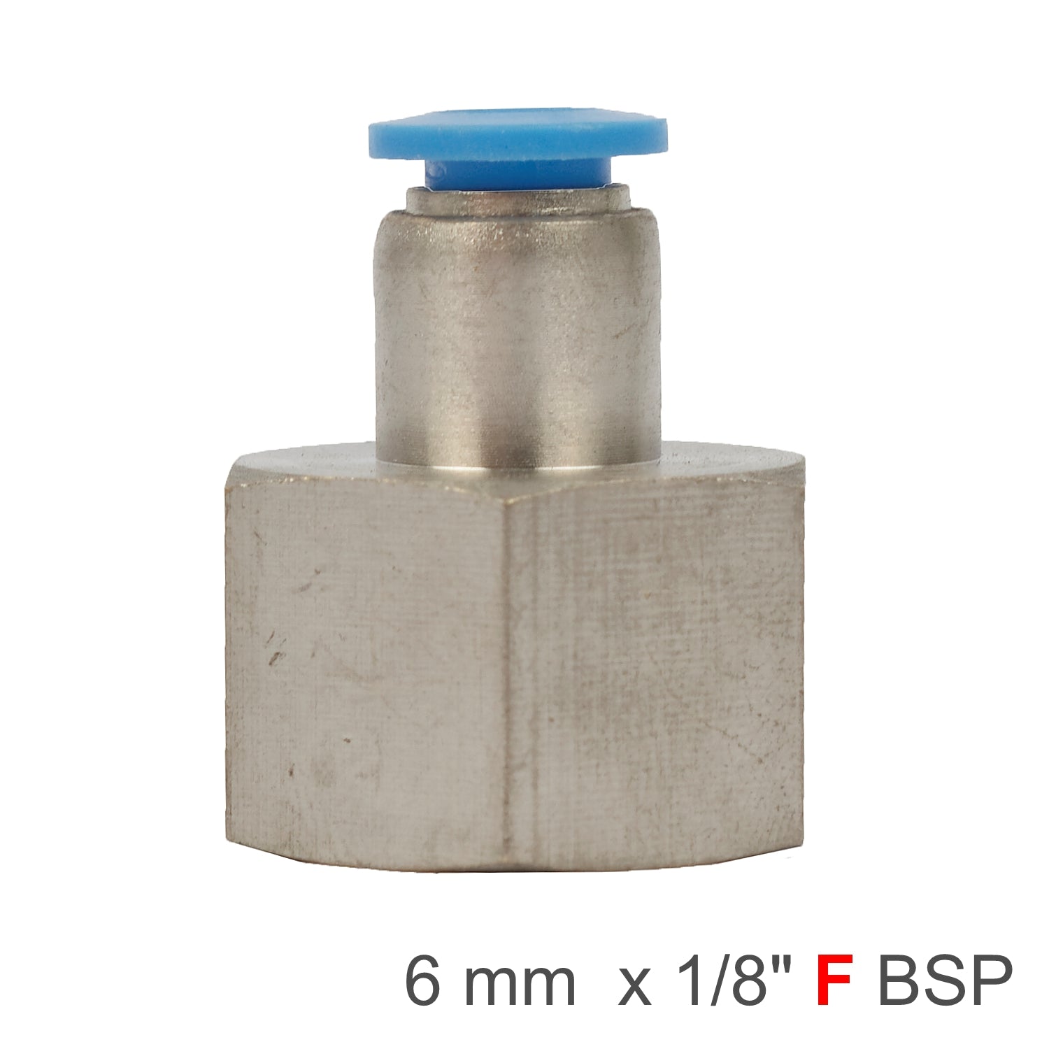 Pu Hose Fitting Straight Stud 6 Mm 1/8 F