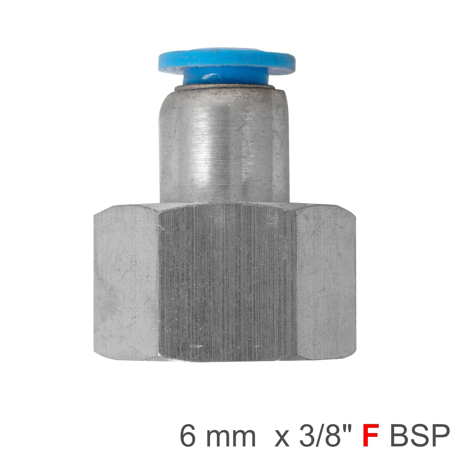 Pu Hose Fitting Straight Stud 6 Mm 3/8 F