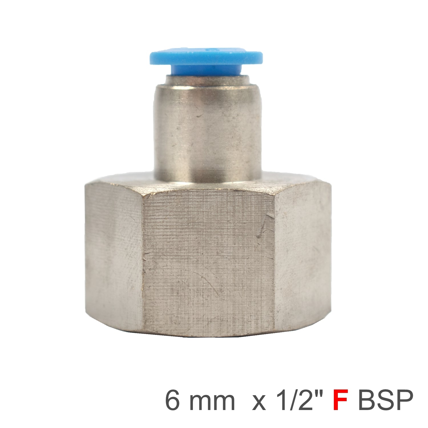 Pu Hose Fitting Straight Stud 6 Mm 1/2 F