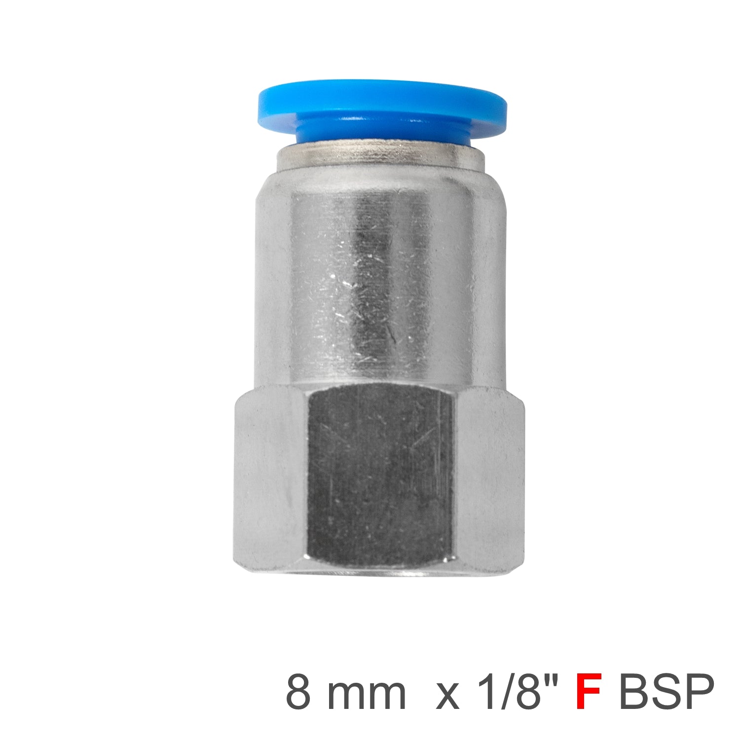 Pu Hose Fitting Straight Stud 8 Mm 1/8 F