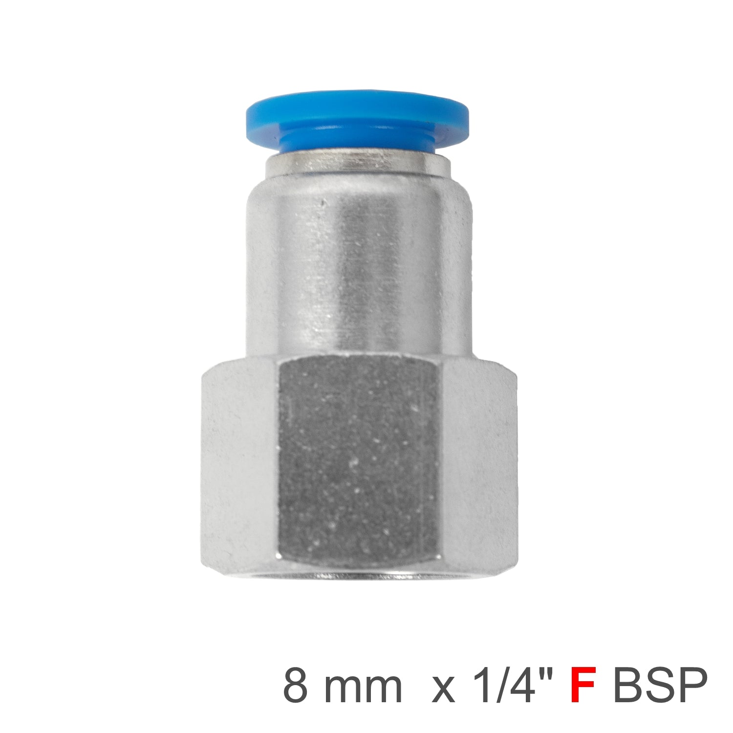 Pu Hose Fitting Straight Stud 8 Mm 1/4 F