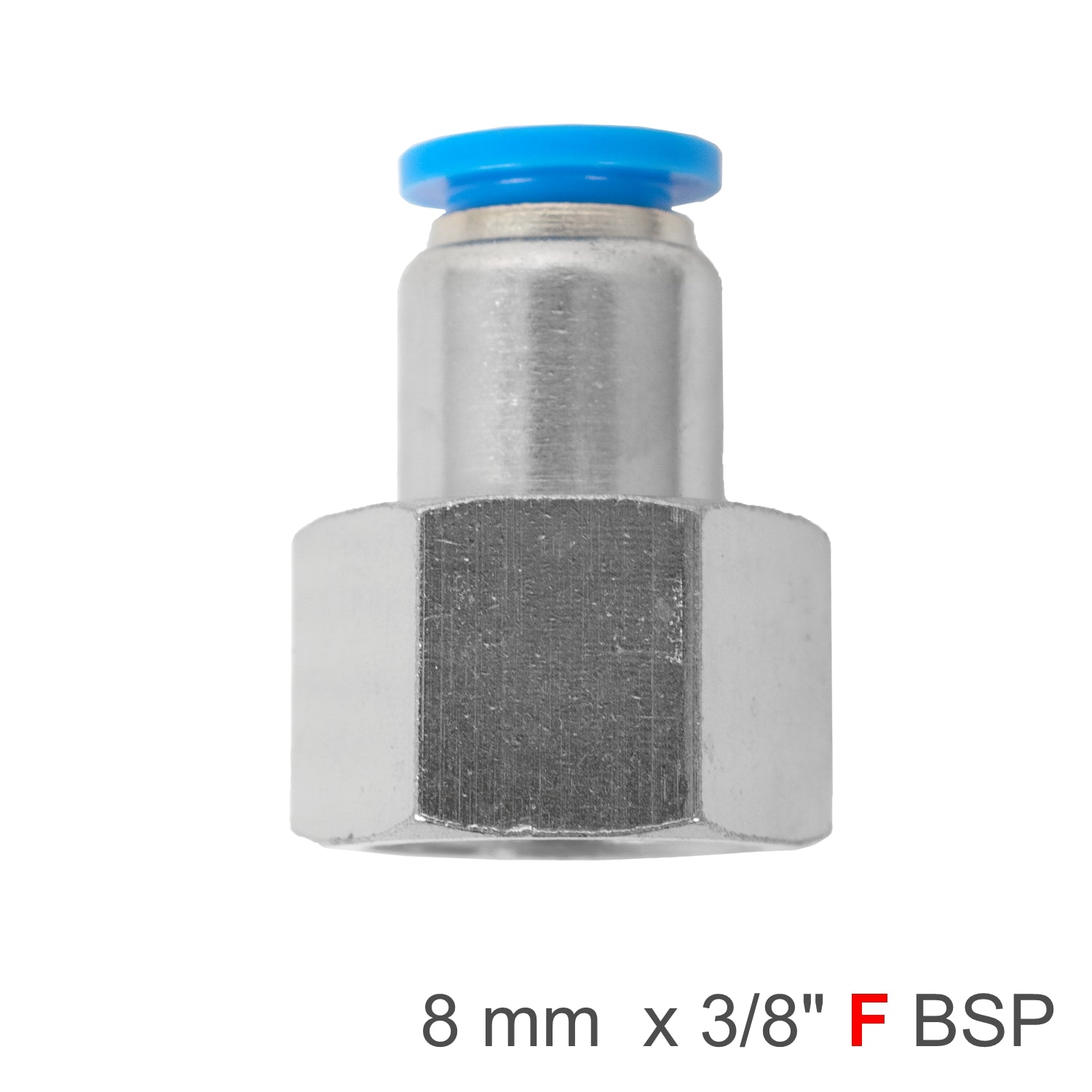 Pu Hose Fitting Straight Stud 8 Mm 3/8 F