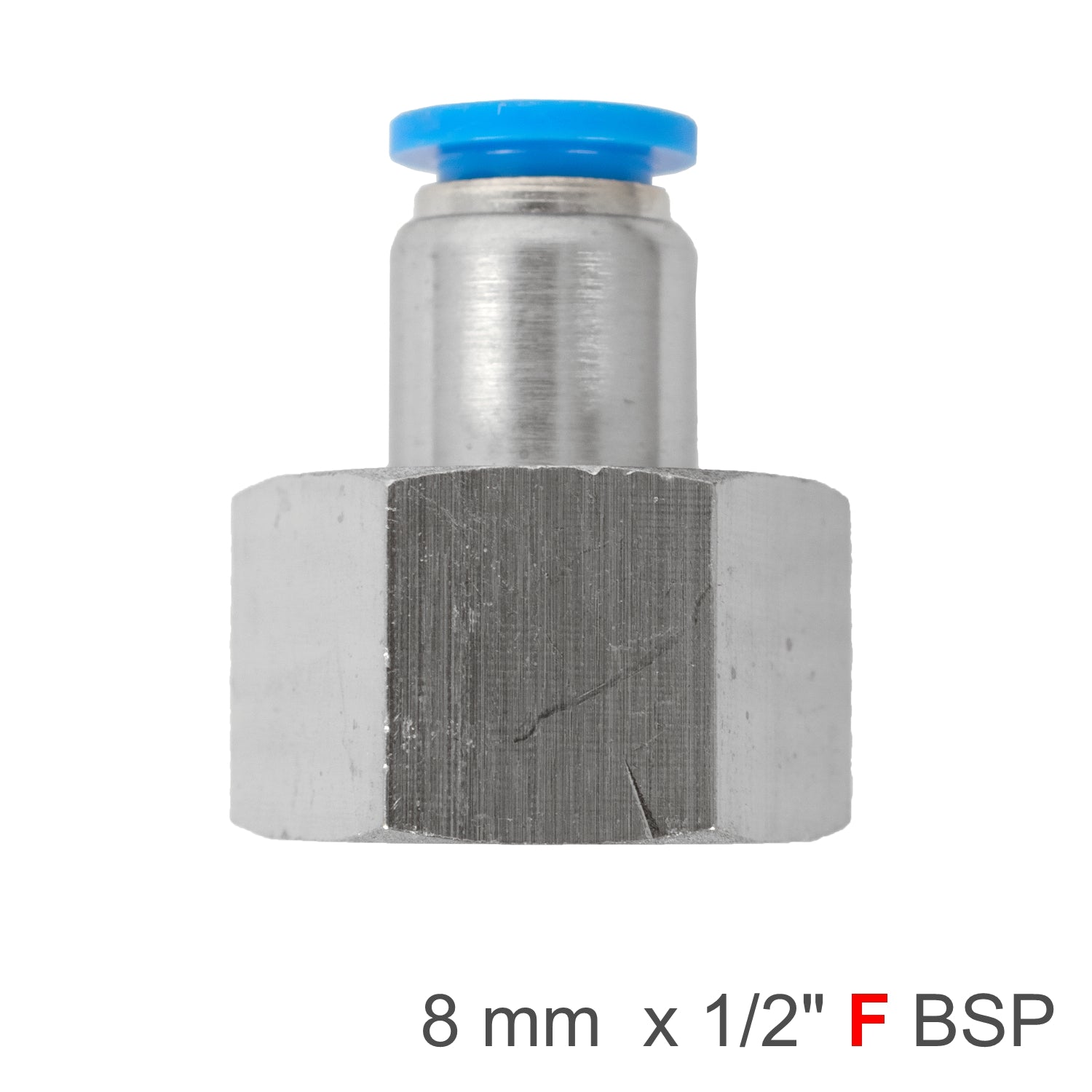 Pu Hose Fitting Straight Stud 8 Mm 1/2 F