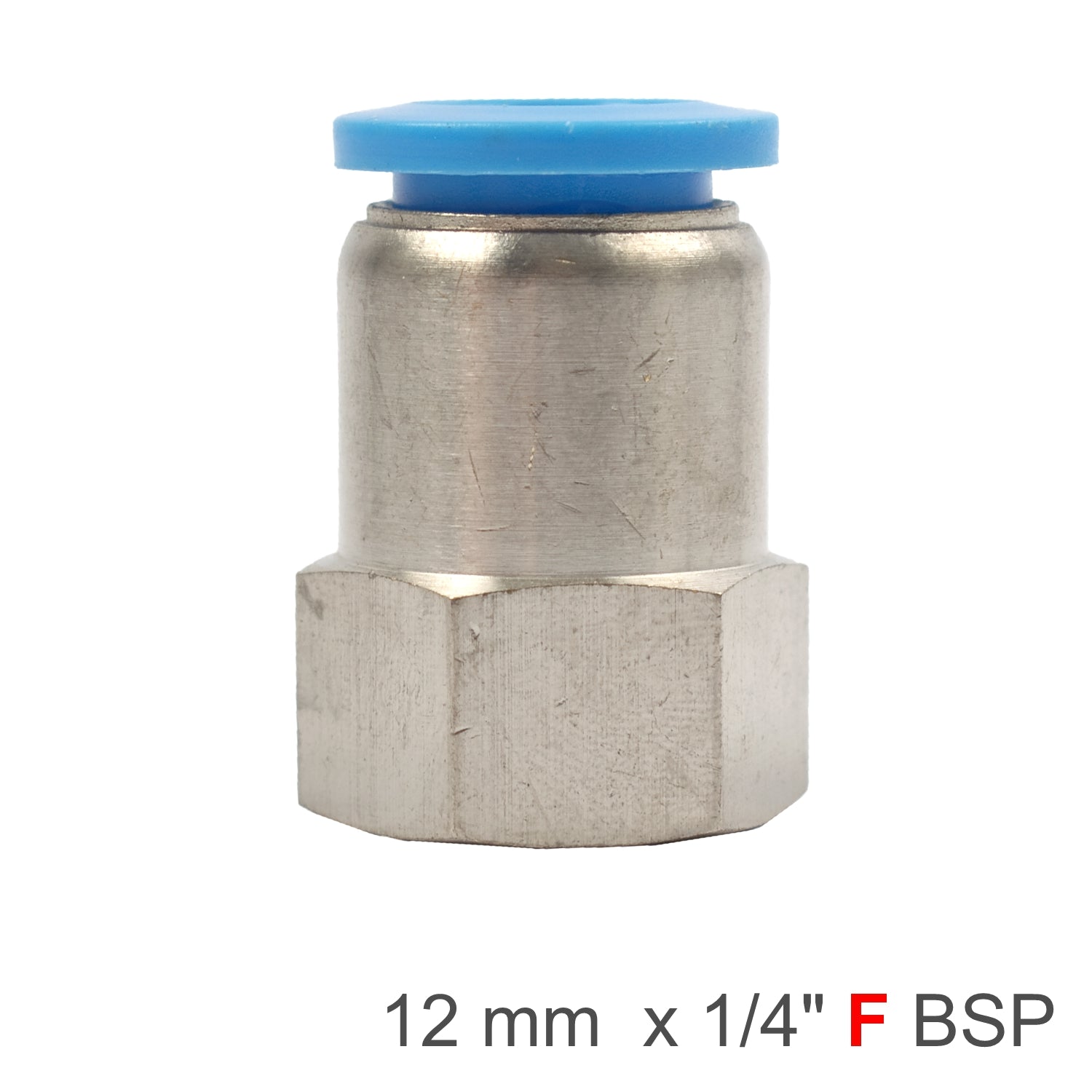 Pu Hose Fitting Straight Stud 12 Mm 1/4 F